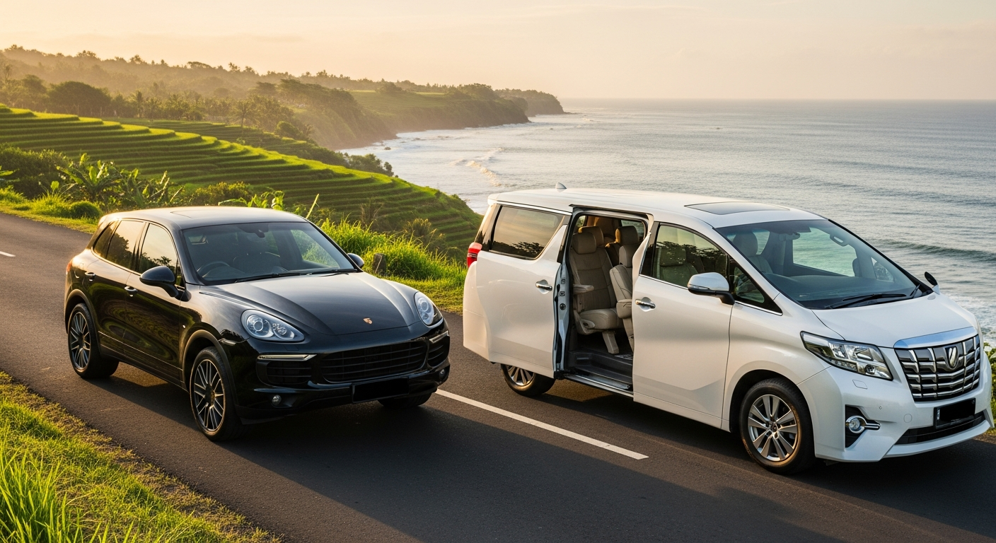 Porsche vs Toyota Alphard for Bali luxury group transport: which is better for 6 passengers in 2027?
